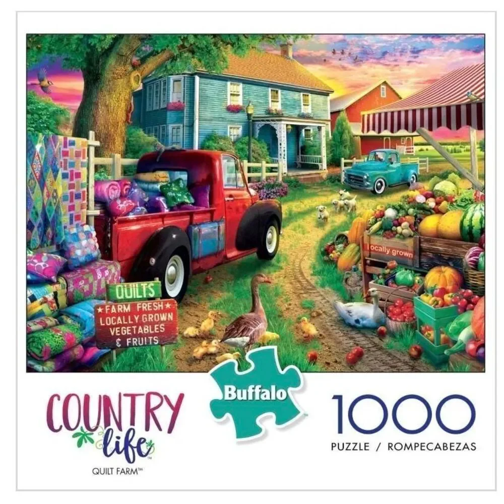 Buffalo Games Country Life Quilt Life 1000 pc Jigsaw Puzzle